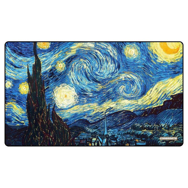 GameHead Starry Night Black Stitched Playmat
