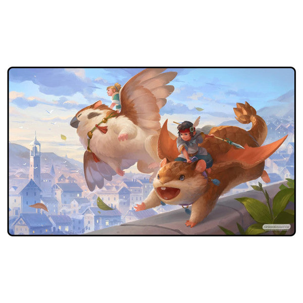 GameHead Rooftops Black Stitched Playmat