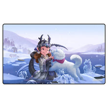 GameHead Snow Day Black Stitched Playmat