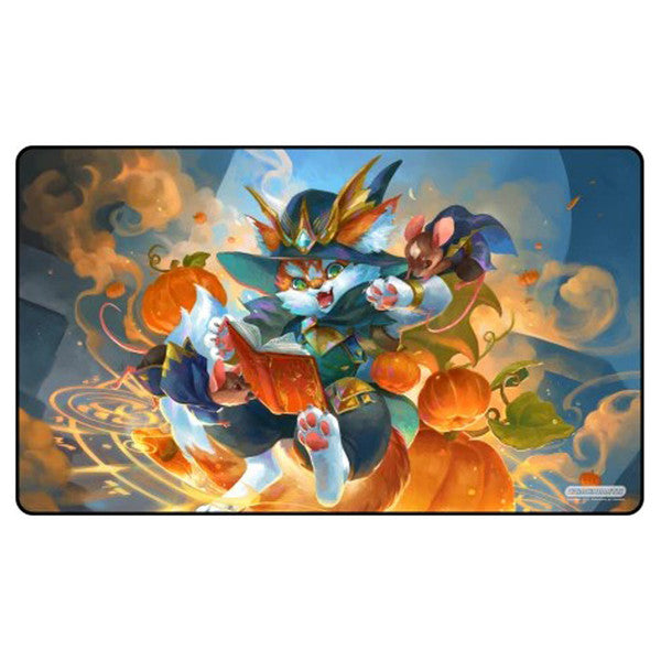 GameHead Pumpkin Spell Black Stitched Playmat