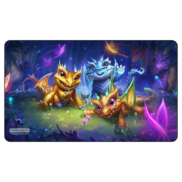 GameHead Baby Dragons New Clutch Black Stitched Playmat