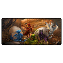 GameHead Baby Dragons Black Stitched Deskmat