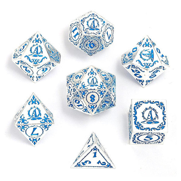 Hymgho Premium Gaming Wizard Solid Metal 7-Set Dice