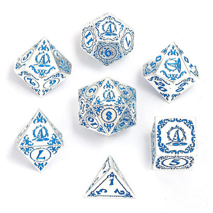Hymgho Premium Gaming Wizard Solid Metal 7-Set Dice