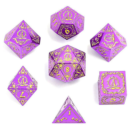Hymgho Premium Gaming Wizard Solid Metal 7-Set Dice