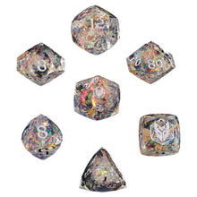 Hymgho Premium Gaming Captured Magic Luster Cut Resin 7 Dice Set Dice - Crystal
