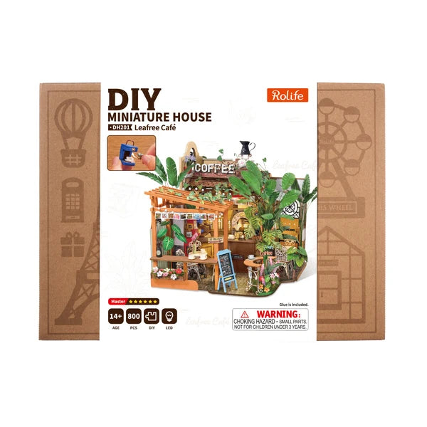 Rolife Leafree Café DIY Miniature House Kit