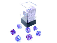 Chessex MINI 7-Die Set - Nebula - Nocturnal/Blue