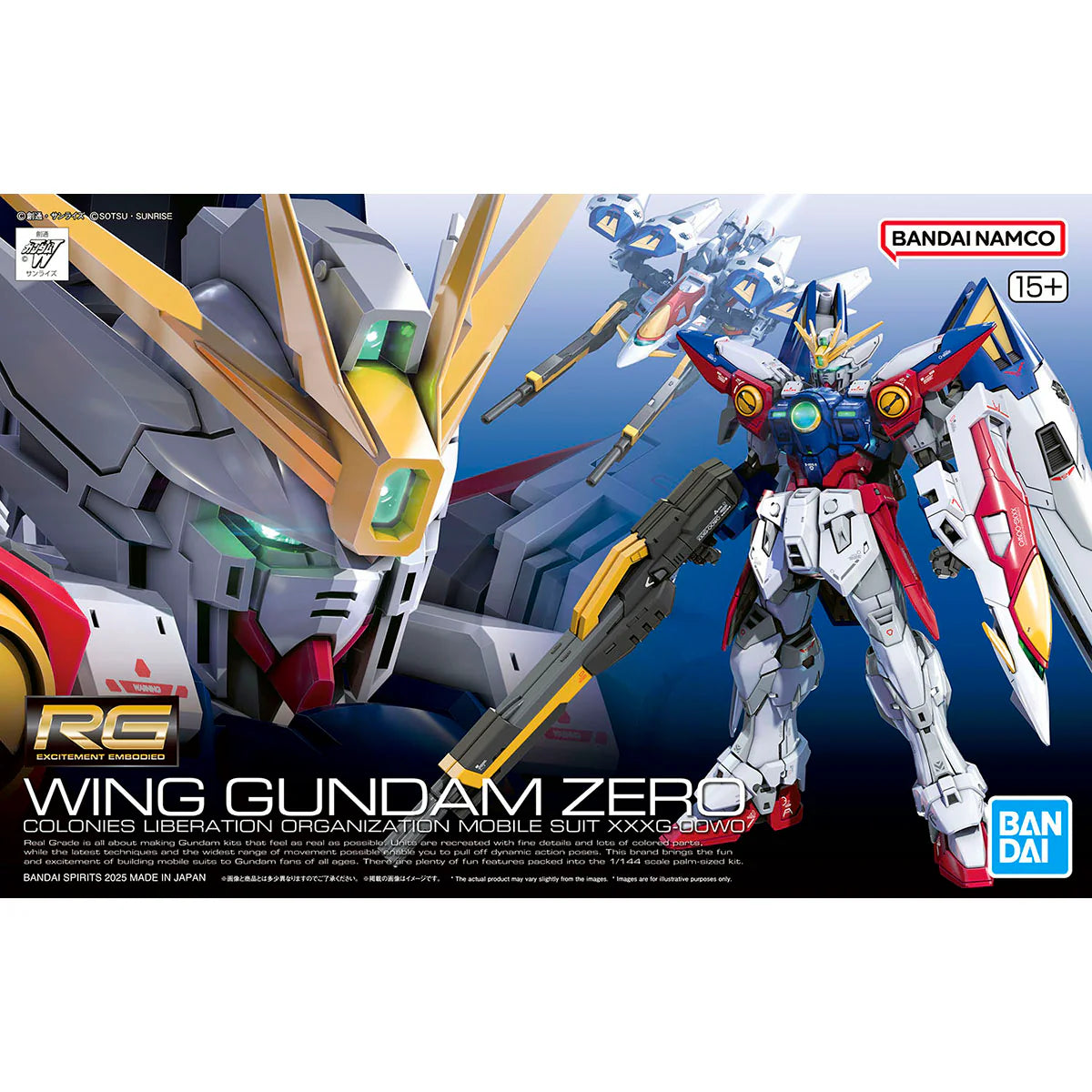 Bandai Spirits Real Grade Gundam Wing Gundam Zero 1/144 Model Kit