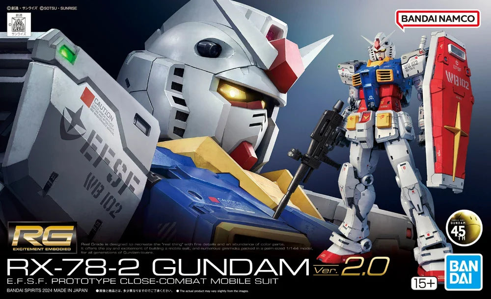 Bandai Spirits Real Grade RX-78-2 Gundam Ver.2.0 1/144 Model Kit