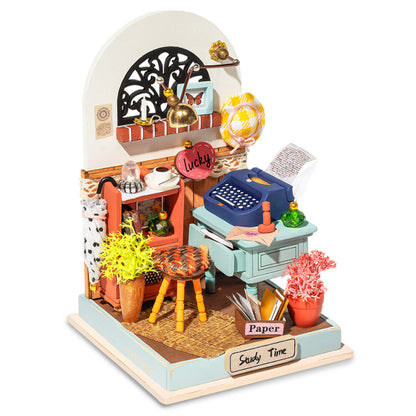 Rolife Record Mood Study DIY Miniature House Kit DS017