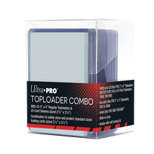 Ultra Pro Toploaders and Sleeves Combo (25ct) with Clear Storage Box