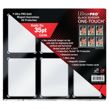 Ultra Pro One-Touch: 5PT 6-Card Black Border Magnetic Card Holder