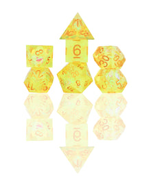 Sirius Dice Sharp Yellow Fairy 7-Set Dice