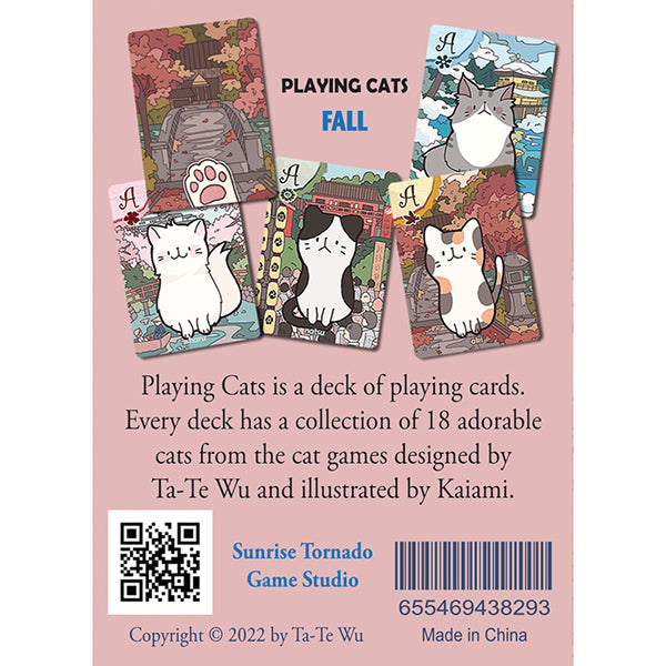Playing Cats Fall Playing Cards