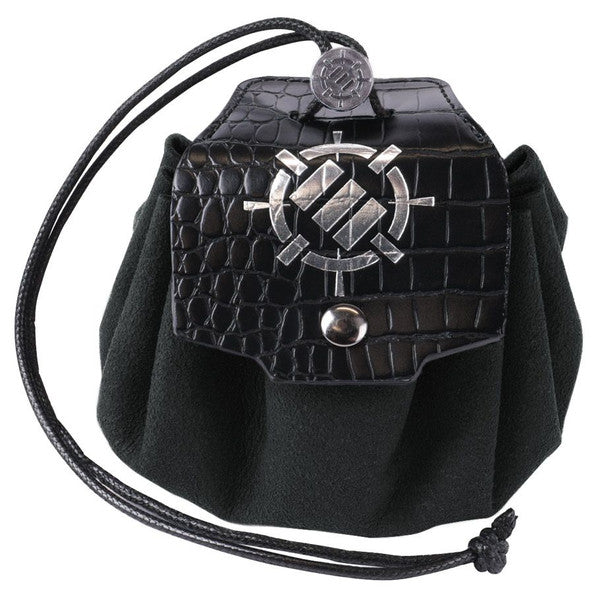 Enhance 7-Set Metal With Enamel Dice Set with Drawstring Pouch