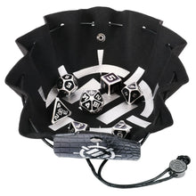 Enhance 7-Set Metal With Enamel Dice Set with Drawstring Pouch