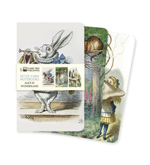 Flame Tree Publishing Alice's Adventures in Wonderland Set of 3 Mini Notebooks