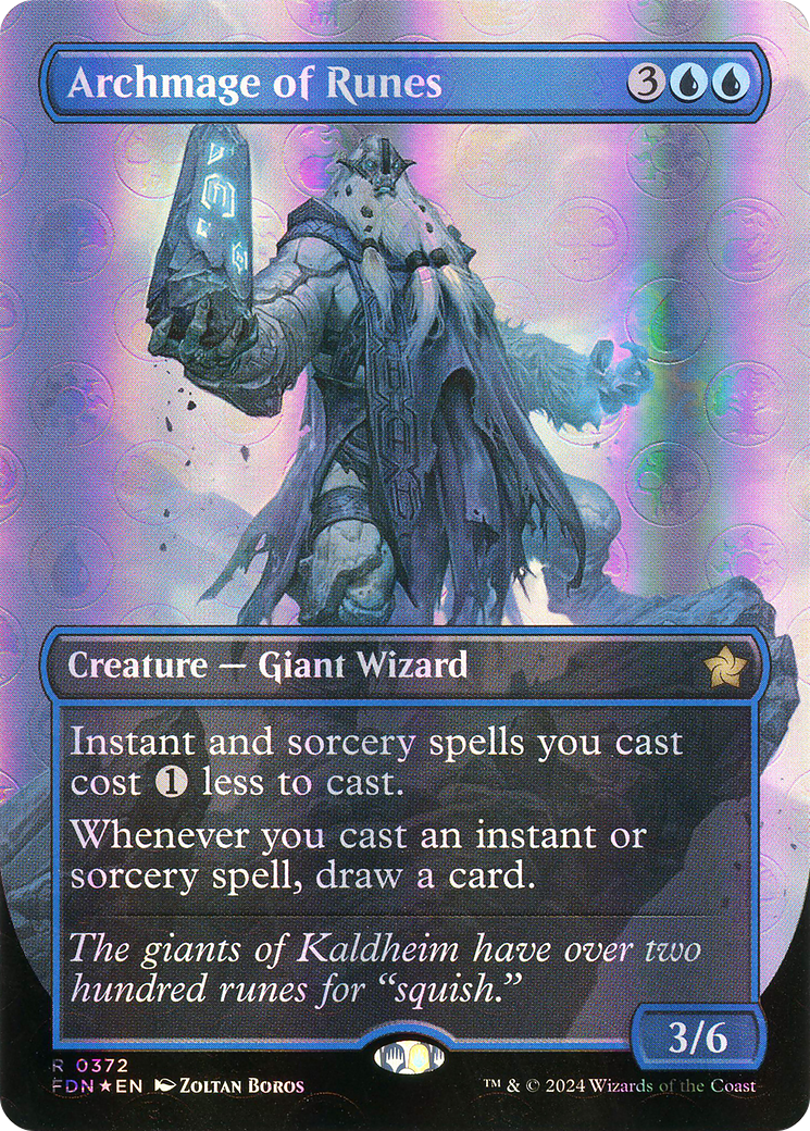 Archmage of Runes (Borderless) (Mana Foil) [Foundations]
