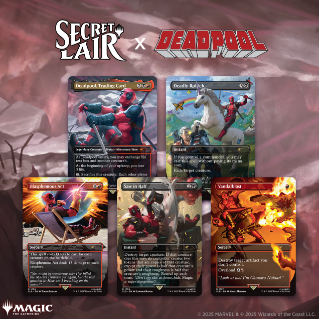 MTG Secret Lair Marvel's Deadpool Non-foil WPN Store Only