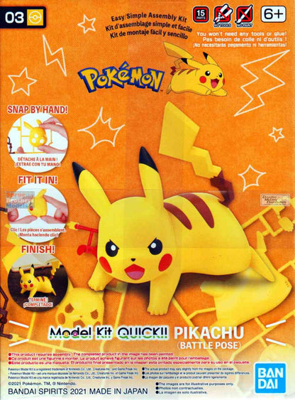 Bandai Spirits Pokemon Pikachu Battle Pose Model Kit Quick!!