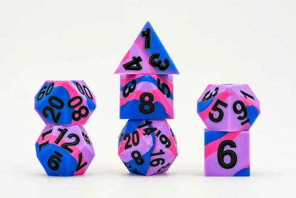 Fanroll Sharp Edge Silicone Rubber Dice Set: GAYMERS PRIDE