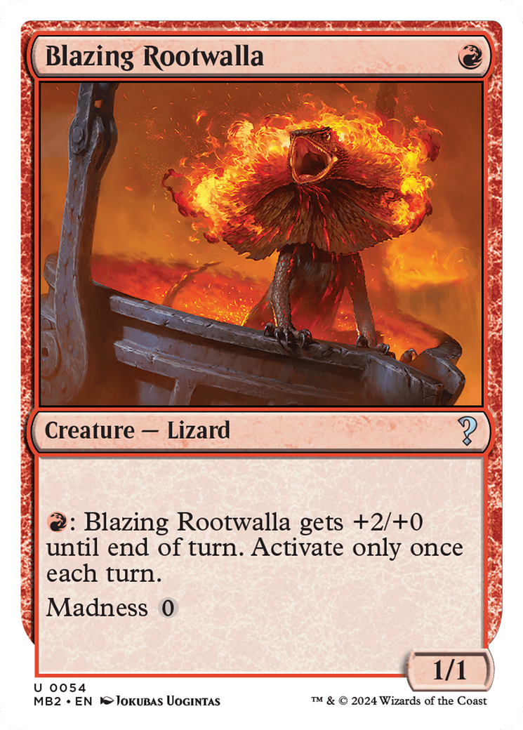 Blazing Rootwalla (White Border) [Mystery Booster 2]