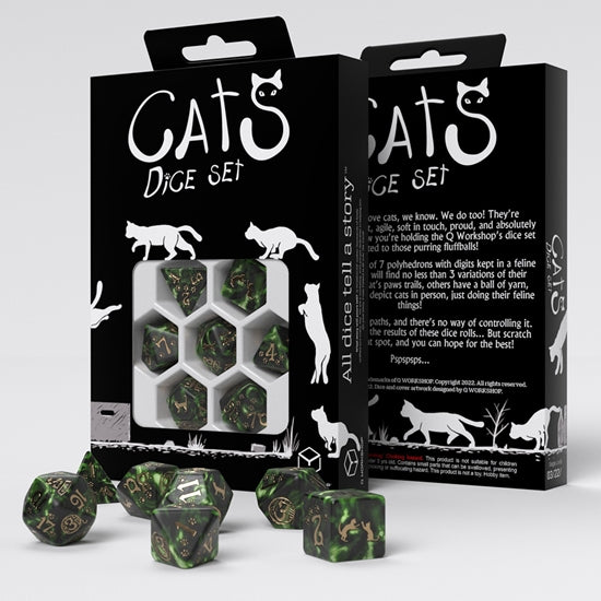Cats Modern Dice Set: Pixel