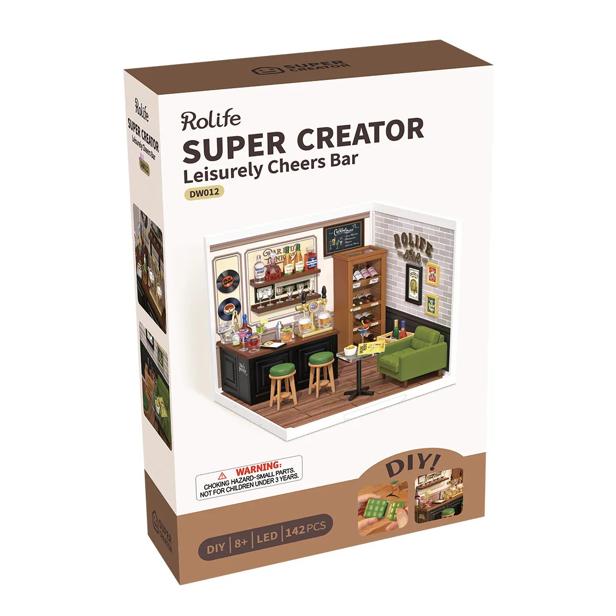 Rolife Leisurely Cheer's Bar DIY Miniature House Kit