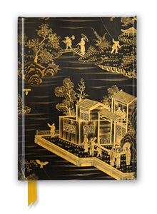 Flame Tree Publishing Chinese Lacquer Black & Gold Screen Foiled Journal