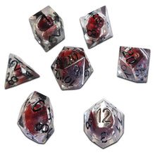 Chronicle Molten Black Masquerade 7-Set Cube Liquid Core Dice