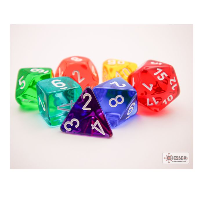 Chessex 7-Die Set - Prism Translucent GM & Beginner Player