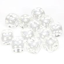 Chessex 16MM D6 Dice - Translucent - Clear/White