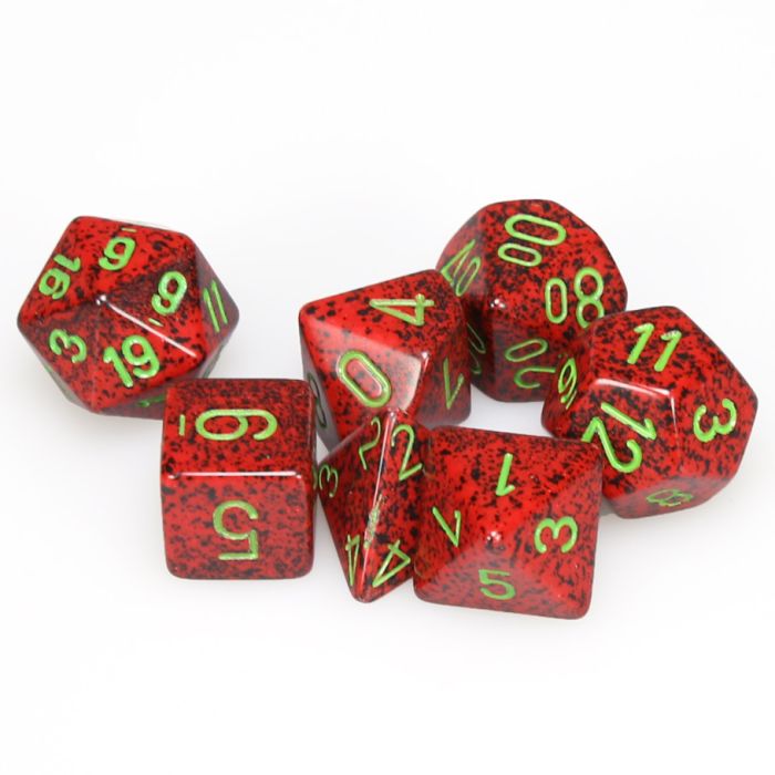 Chessex 7-Die Set - Speckled - Strawberry