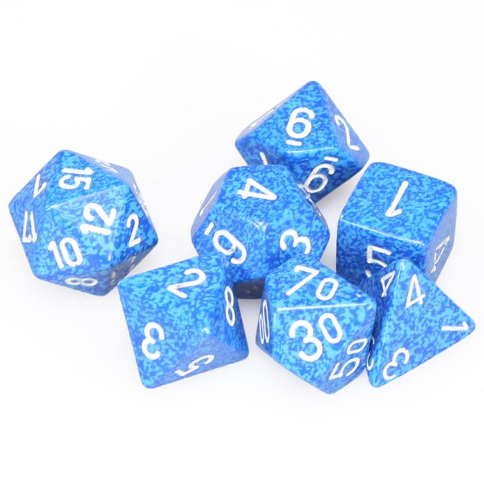 Chessex 7-Die Set - Speckled - Water