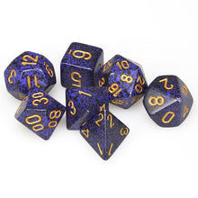 Chessex 7-Die Set - Speckled - Golden Cobalt