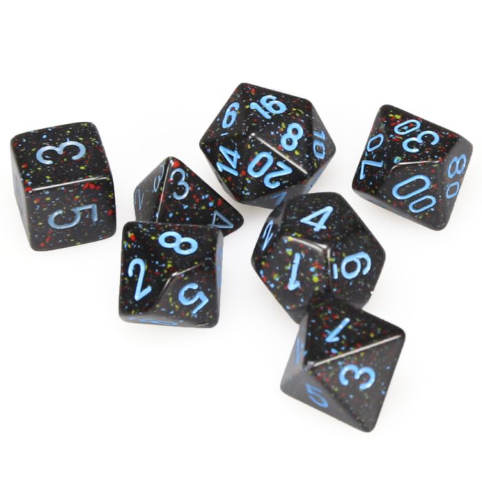 Chessex 7-Die Set - Speckled - Blue Stars