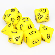 Chessex 7-Die Set - Opaque - Yellow/Black