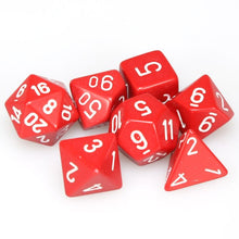 Chessex 7-Die Set - Opaque - Red/White