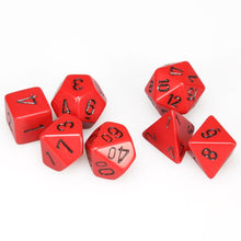 Chessex 7-Die Set - Opaque - Red/Black