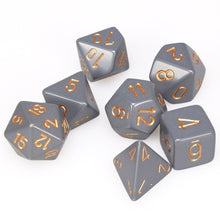 Chessex 7-Die Set - Opaque  - Dark Grey/Copper