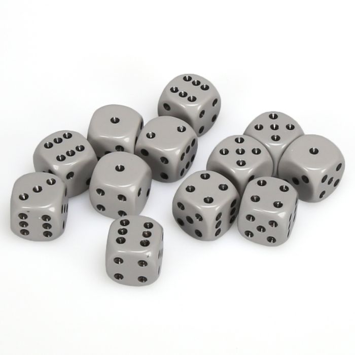 Chessex 7-Die Set - Opaque - Dark Grey/Black