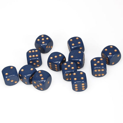 Chessex 16MM D6 Dice - Opaque - Dusty Blue/Copper