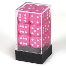 Chessex 16MM D6 Dice - Opaque - Pink/White