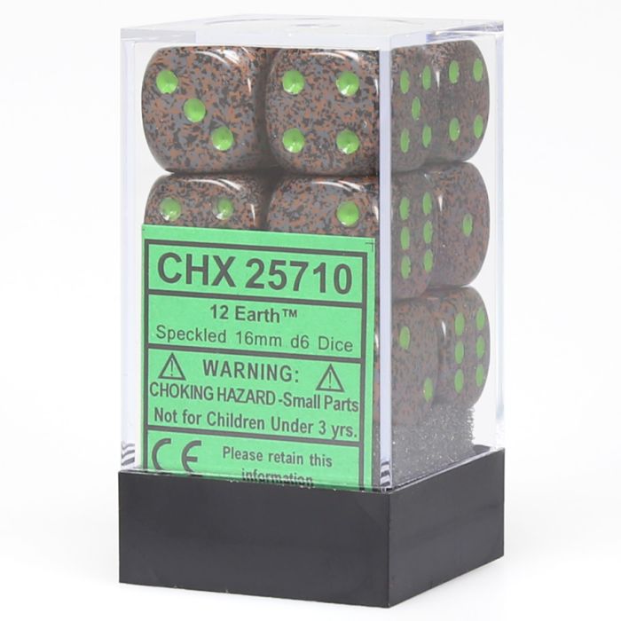 Chessex 16MM D6 Dice - Speckled - Earth