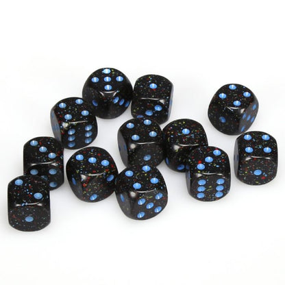 Chessex 16MM D6 Dice - Speckled - Blue Stars