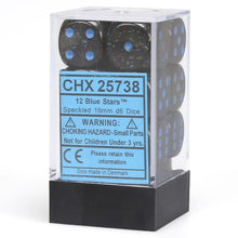 Chessex 16MM D6 Dice - Speckled - Blue Stars