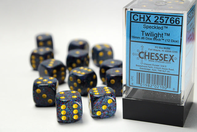 Chessex 16MM D6 Dice - Speckled - Twilight