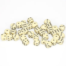 Chessex 12MM D6 Dice - Opaque - Ivory/Black