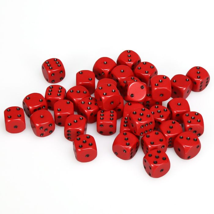 Chessex 12MM D6 Dice - Opaque - Red/Black